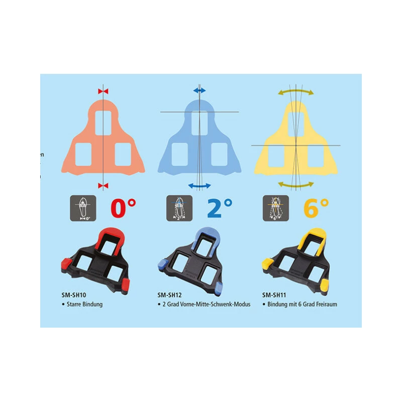 Shimano Dura Ace/Ultegra Schuhplatten SPD-SL, SM-SH11 Beweglich 6° Gelb 4 Shimano Dura Ace/Ultegra Schuhplatten SPD-SL, SM-SH11 Beweglich 6° Gelb – Bild 2