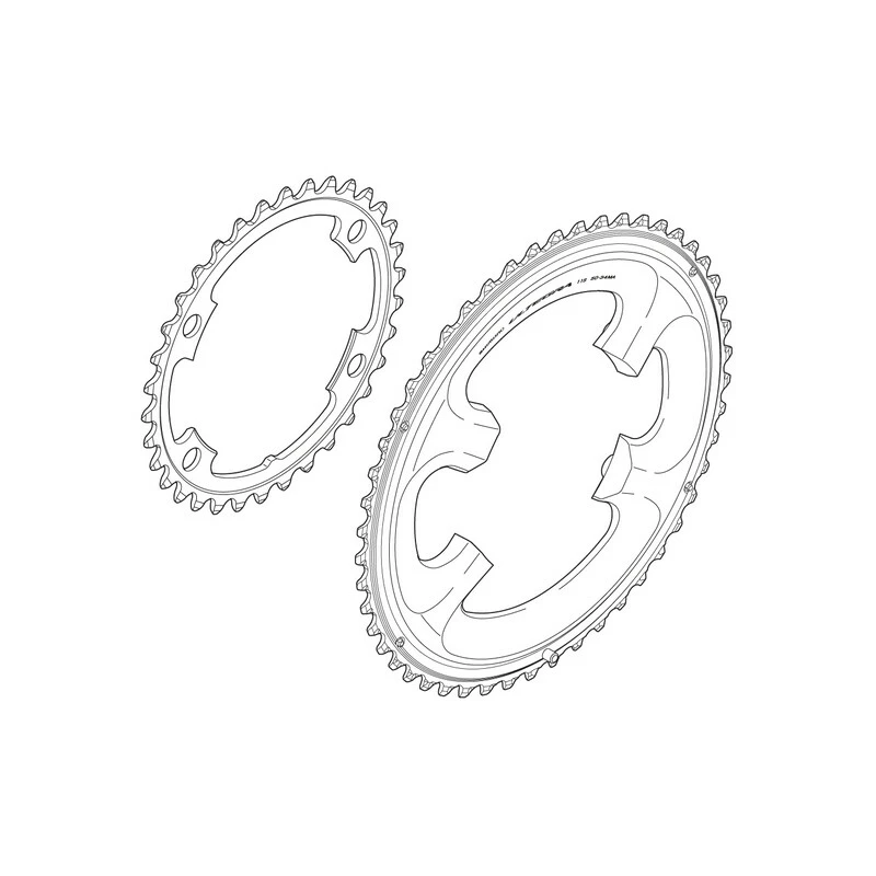 Shimano Ultegra 17 Kettenblatt 53 Zähne, Y-1P4 98080 FC 6800, 11-fach 3 Shimano Ultegra 17 Kettenblatt 53 Zähne, Y-1P4 98080 FC 6800, 11-fach